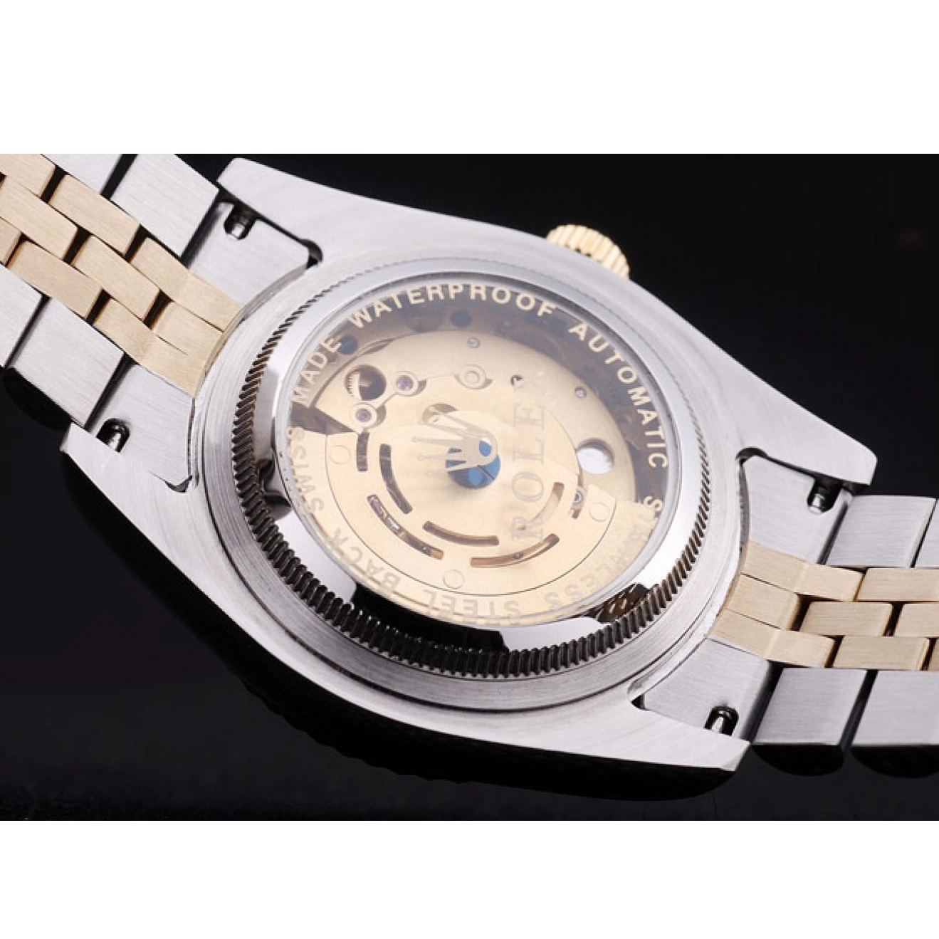 AAA Replica Watches Gold 7450 Rolex Ribbed Bezel Datejust Dial 0724